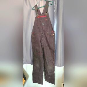 RW Rugged Wear® Black Men's Duck Bib Overall